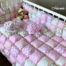 Комплект в кроватку "Розовая волна" фото